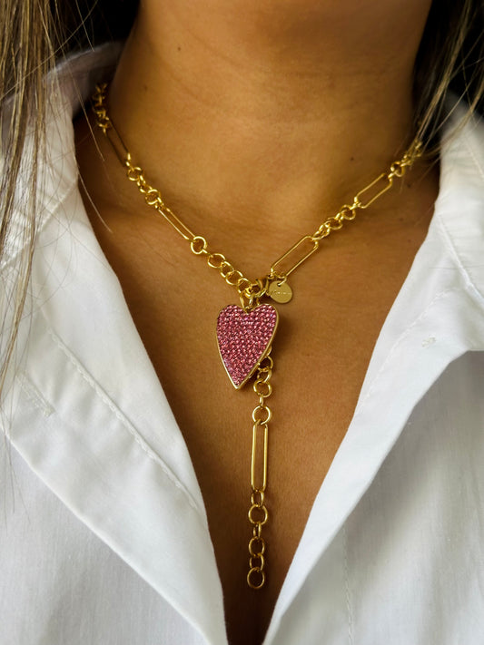 Pink Heart Necklace