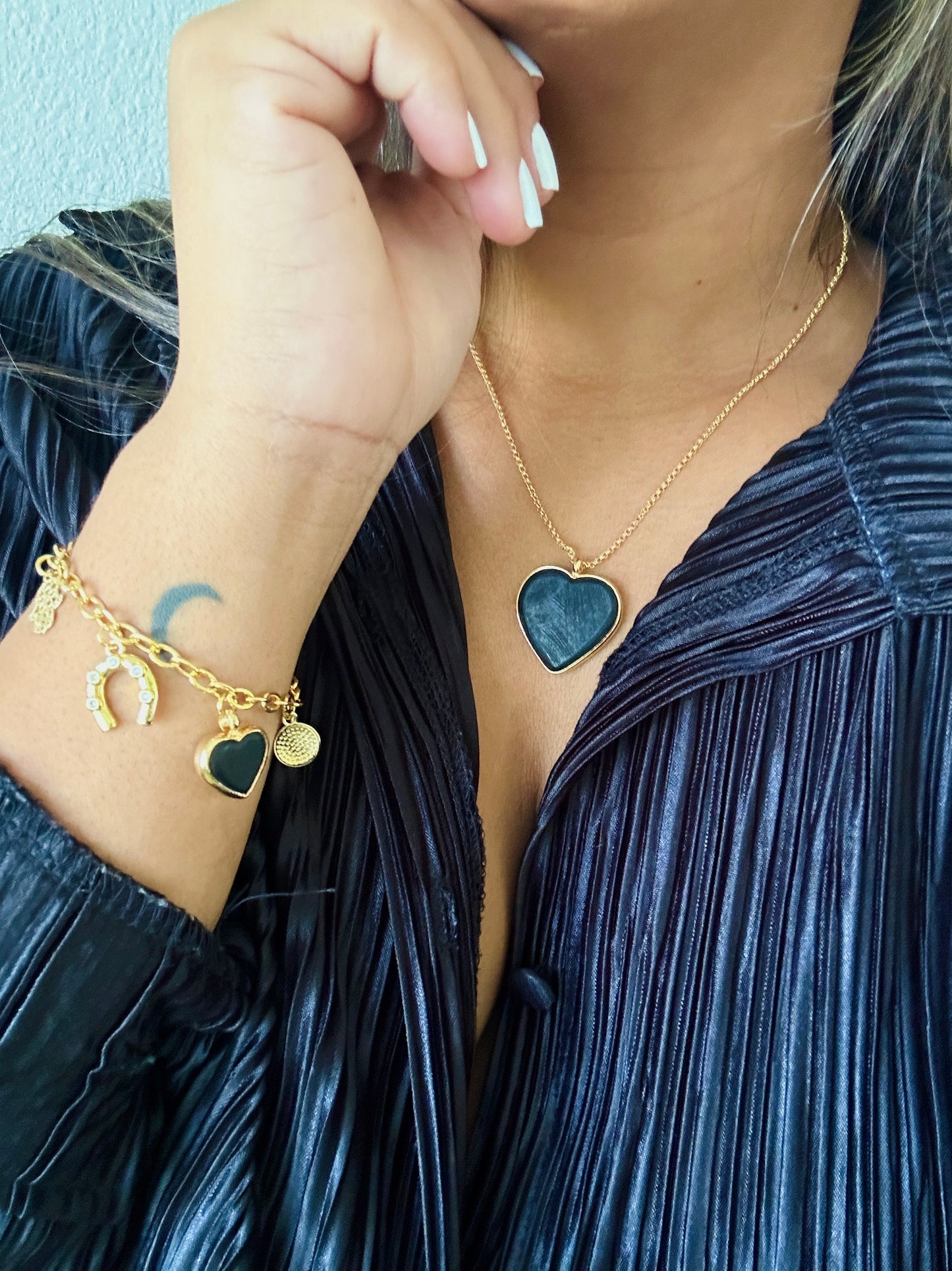 Azabache Heart Necklace