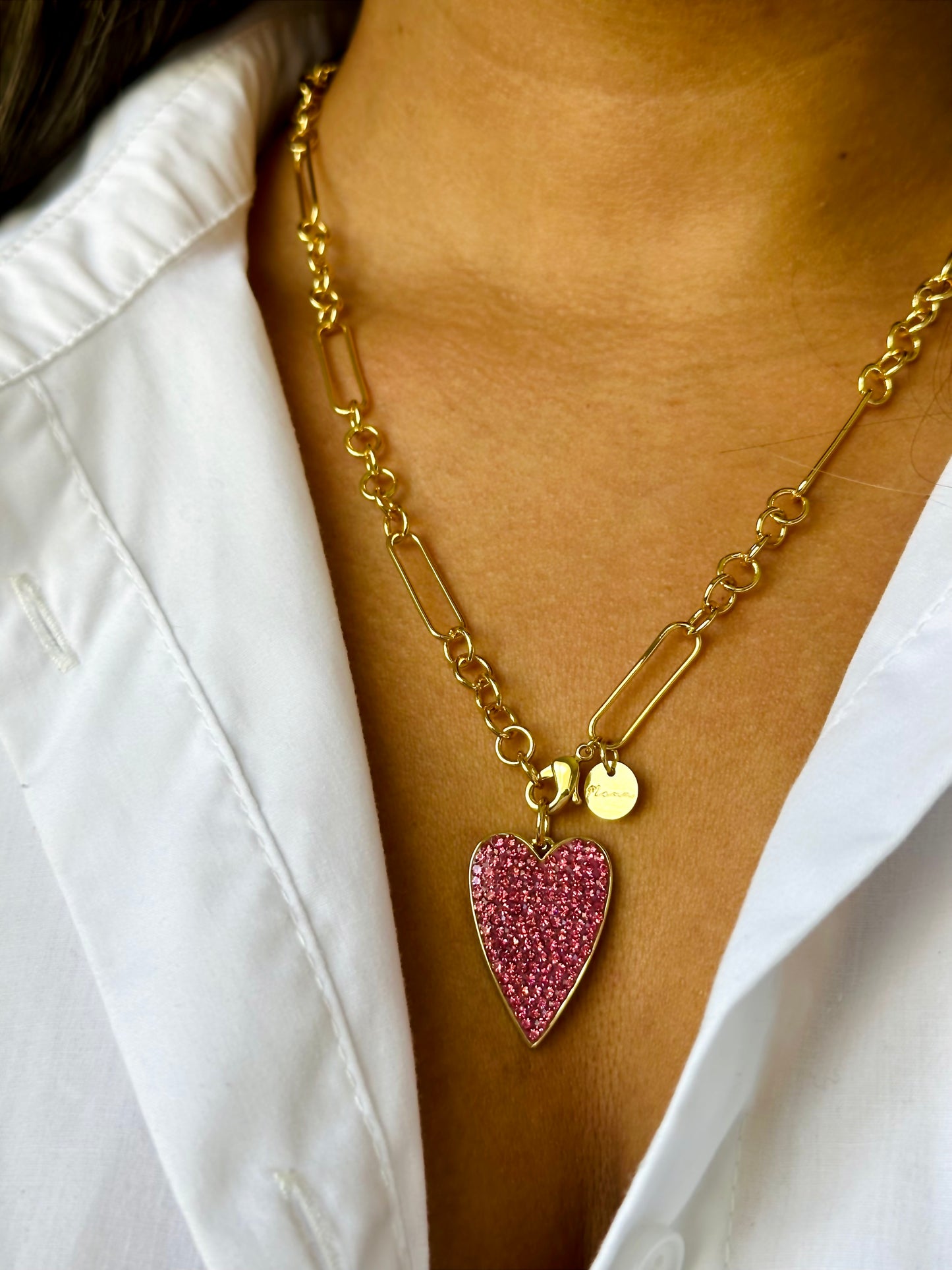 Pink Heart Necklace
