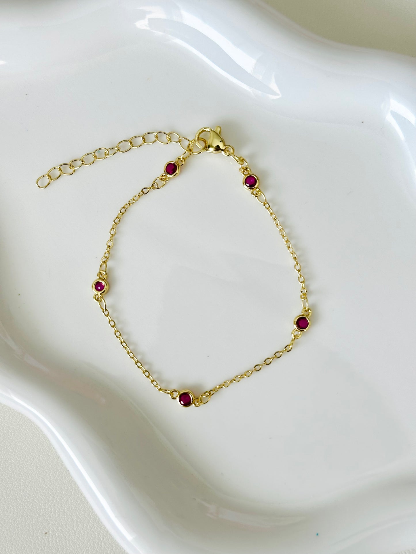 Fuschia Zircon Bracelet