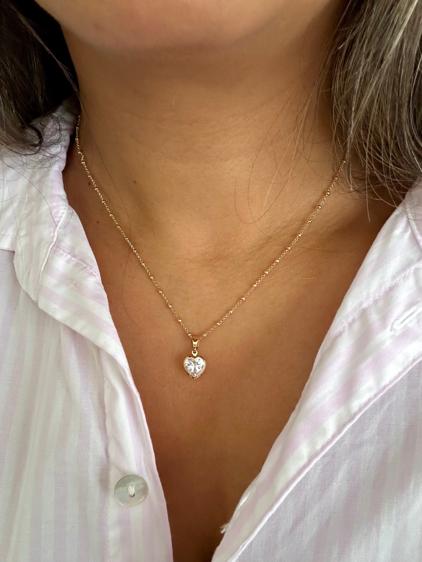 Zircon Heart Necklace