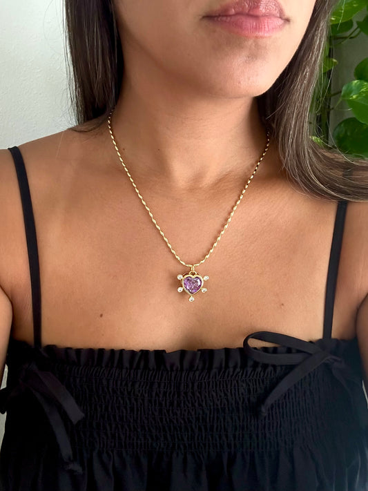 Purple Heart Necklace