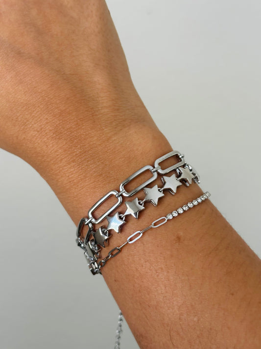 Silver Stars Bracelet