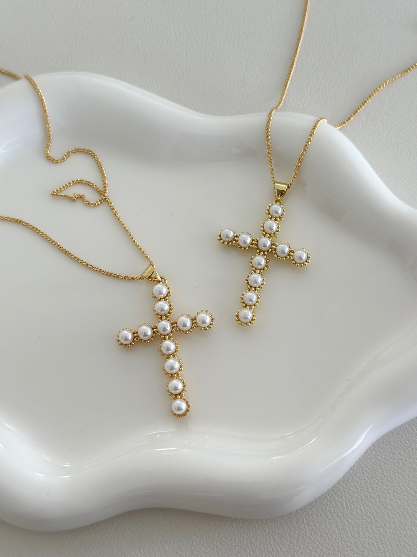 Pearl Cross Necklace