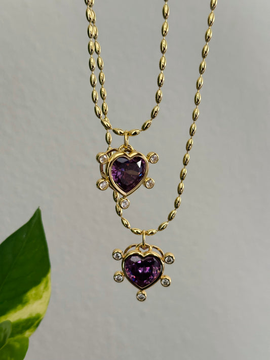 Purple Heart Necklace